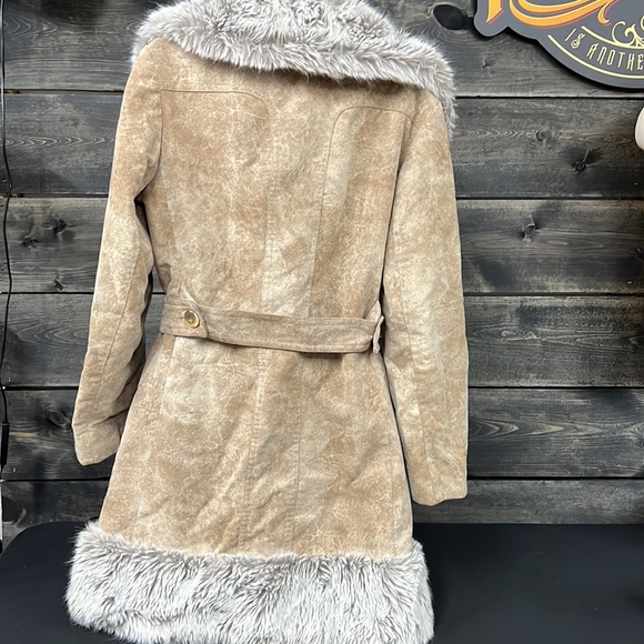 Juli de Roma Vintage Heek Suede Penny Lane Coat Size 16 Made in Holland - Picture 2 of 5